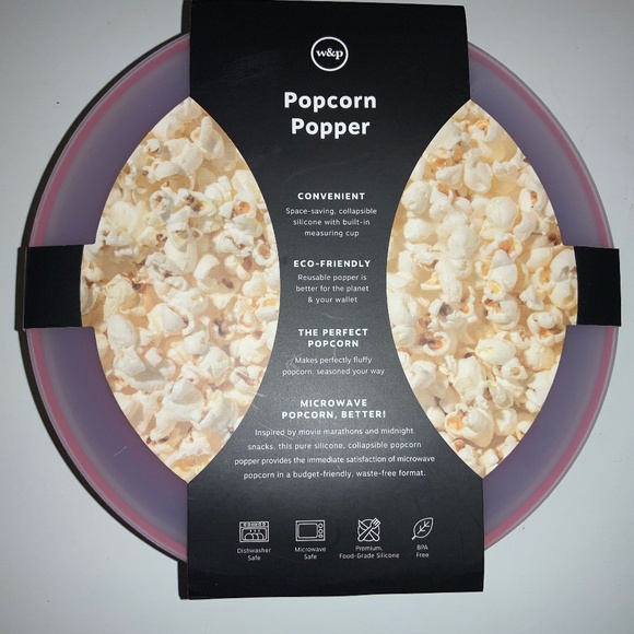 W&P Popcorn Popper Collapsible Silicone Microwave Food Safe Bowl 9 Cups - Picture 1 of 2